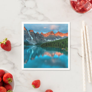 Servilleta De Papel Fotografía paisajística de Montaña y Lago Escénico