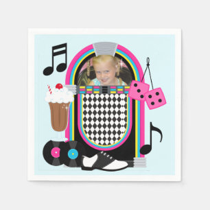 Servilleta De Papel Fotografía personalizado Fabulous 50s Birthday Pap