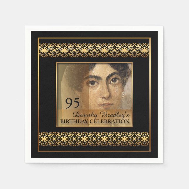 Servilleta De Papel Fotografías de la celebración del cumpleaños 95 (Anverso)