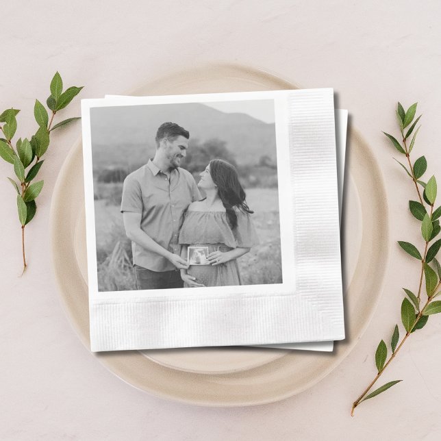 Servilleta De Papel Fotografías personalizadas Baby Shower Napkins (Personalized Photo Baby Shower Napkins
)