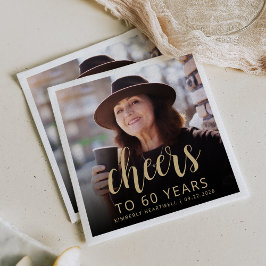 Servilleta De Papel Fotomontaje de la Fiesta del 60 Aniversario