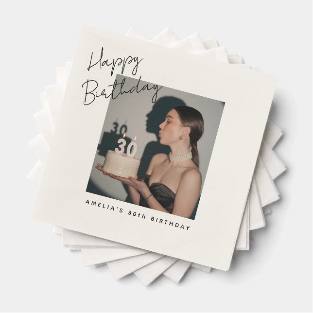 Servilleta De Papel Fotos de cumpleaños felices cumpleaños personaliza (Subido por el creador)