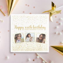 Fotos de feliz cumpleaños de Purpurina de oro de c