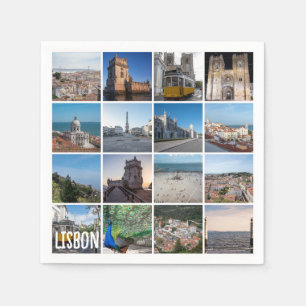 Servilleta De Papel Fotos de Lisboa mosaico, Portugal