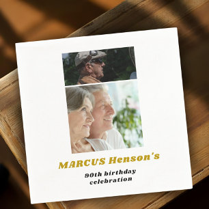 Servilleta De Papel Fotos del 90 cumpleaños número 2