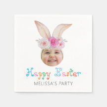 Fotos divertidas Face Easter Watercolor Bunny Ears