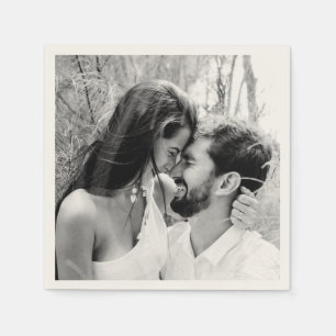 Servilleta De Papel Fotos en Blanco y Negro Personalizables para Brind
