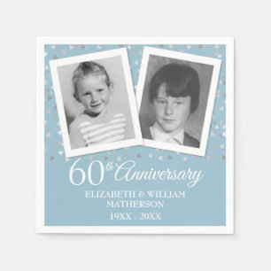 Servilleta De Papel Fotos infantiles del 60 aniversario de bodas de di