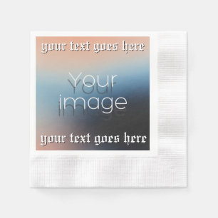 Servilleta De Papel Fotos y texto personalizados Iglesia – Bautismo re