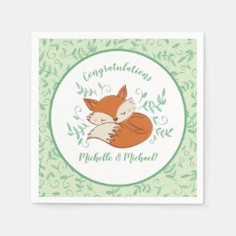 Servilleta De Papel Fox Baby Shower Woodland Animals