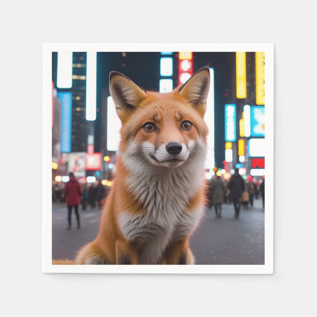 Servilleta De Papel Fox en Times Square (Anverso)