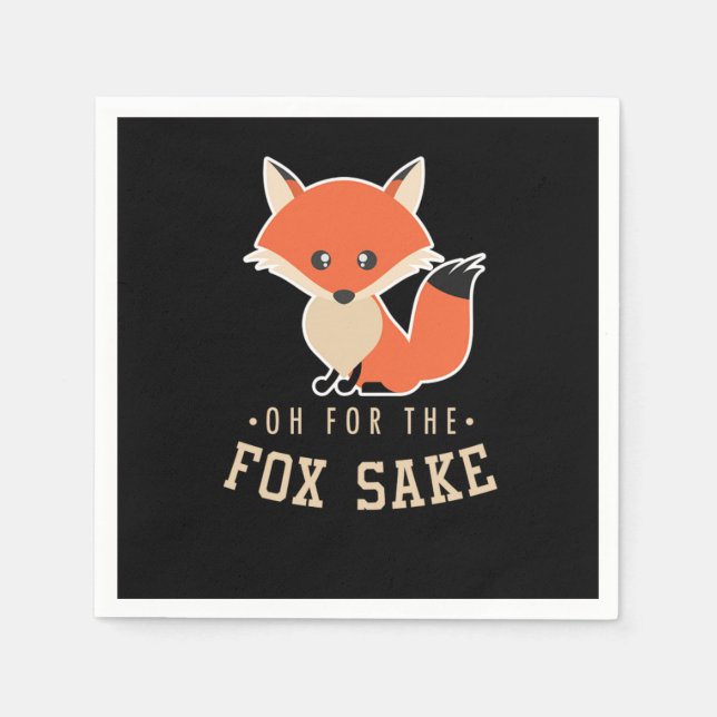 Servilleta De Papel Fox Funny Sarcast Canidae Carnivore Canine (Anverso)
