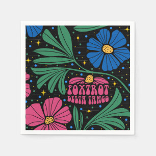 Servilleta De Papel Foxtrot Delta Tango Flower Boho