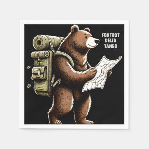 Servilleta De Papel Foxtrot Delta Tango Funny Bear