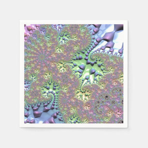 Servilleta De Papel Fractal brillante arcoiris