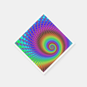 Servilleta De Papel Fractal espiral abstracta