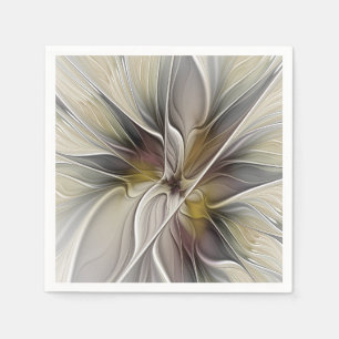 Servilleta De Papel Fractal Floral, Flor Fantasía con Colores de la Ti