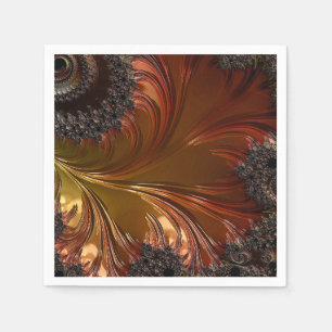 Servilleta De Papel Fractal, plumaje, servilletas de cobre