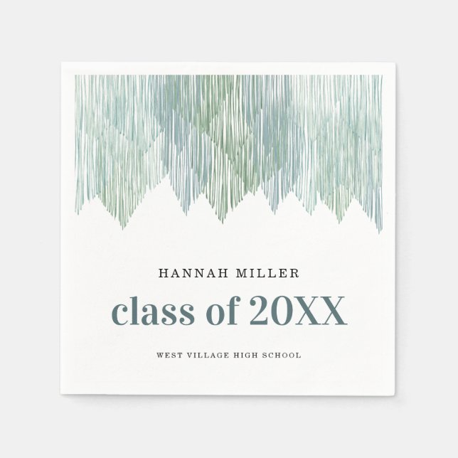 Servilleta De Papel Fragmento de juego retro | Graduación (Anverso)