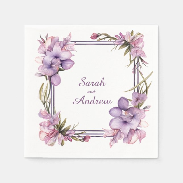 Servilleta De Papel Framing Lilah Flower (No date): servilletas Bodas (Anverso)