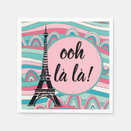 Servilleta De Papel ¡Francés Ooh la la!/ Monograma con Torre Eiffel