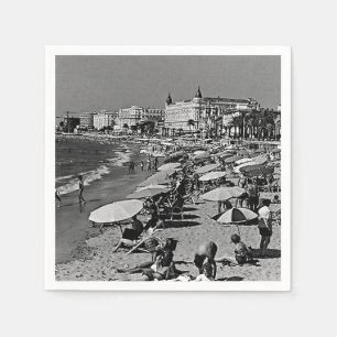 Servilleta De Papel Francia vintage Cannes la playa