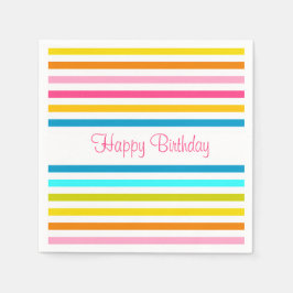 Servilleta De Papel franjas de caramelo estilo primavera verano moda