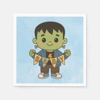 Servilleta De Papel Frankie Baby Shower Napkins – Cute Monster-Themed