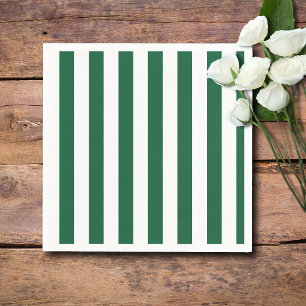 Servilleta De Papel Frasco clásico de época franjas verde y blanca