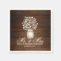 Frasco rústico de albañil floral