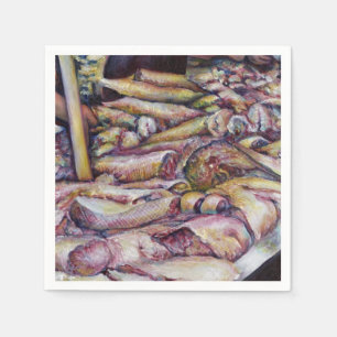 Servilleta De Papel Fraternización con pescado fresco