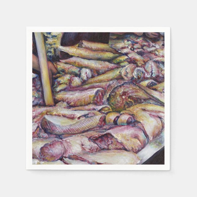 Servilleta De Papel Fraternización con pescado fresco (Anverso)