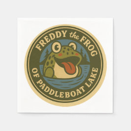 Servilleta De Papel Freddy la Rana del Lago Paddleboat Servilletas 