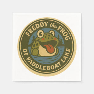 Servilleta De Papel Freddy la Rana del Lago Paddleboat Servilletas 