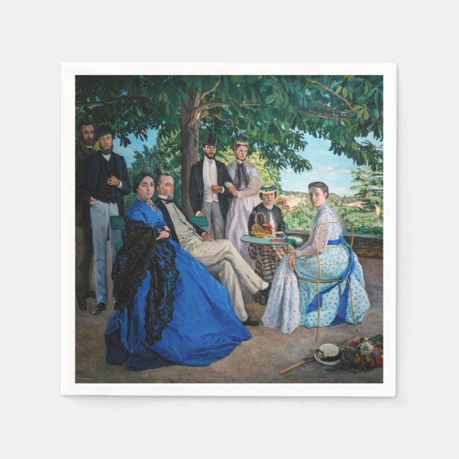 Servilleta De Papel Frederic Bazille - La Reunión Familiar (Anverso)