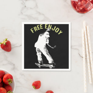 Servilleta De Papel Free Enjoy Retro Urban Skateboing