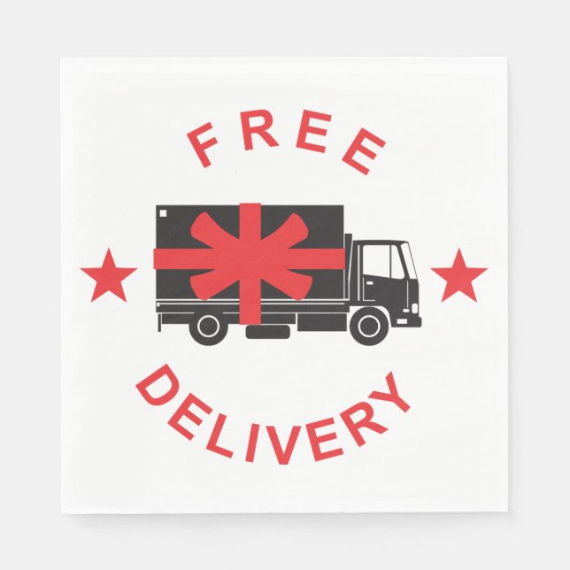 Servilleta De Papel Free Shipping Delivery Truck (Anverso)