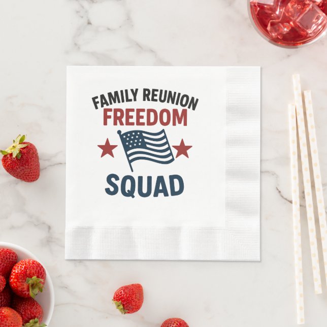Servilleta De Papel Freedom Squad Family Reunion Shirt – USA Patriotic (In situ)