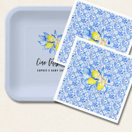 Servilleta De Papel French Blue Tiles, Ciao Baby, Lemons