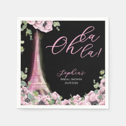 Servilleta De Papel French Floral Oh la la Bridal Shower Paper Napkin