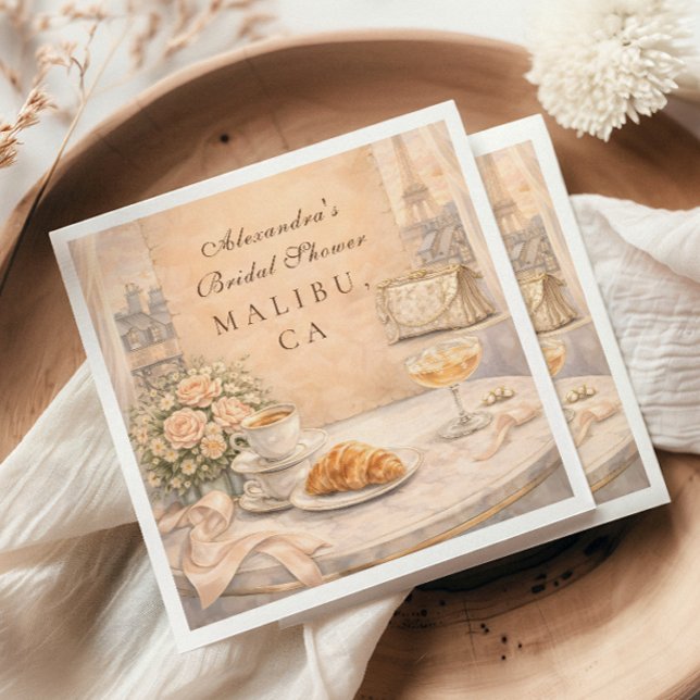 Servilleta De Papel French Paris Bridal Shower (Subido por el creador)