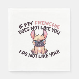 Servilleta De Papel Frenchie enojado (Tan) - Diseño único