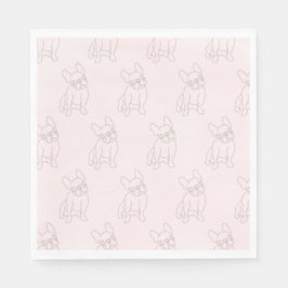 Servilleta De Papel frenchys saben como fiesta, servilletas bulldog ro
