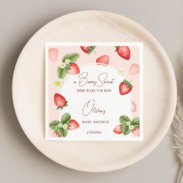 Servilleta De Papel Fresa bebé ducha berry dulce plantilla
