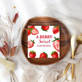 Servilleta De Papel Fresa Berry Dulce Bebé ducha En camino