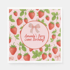 Servilleta De Papel Fresa dulce niños cumpleaños Papel Fiesta de cumpl