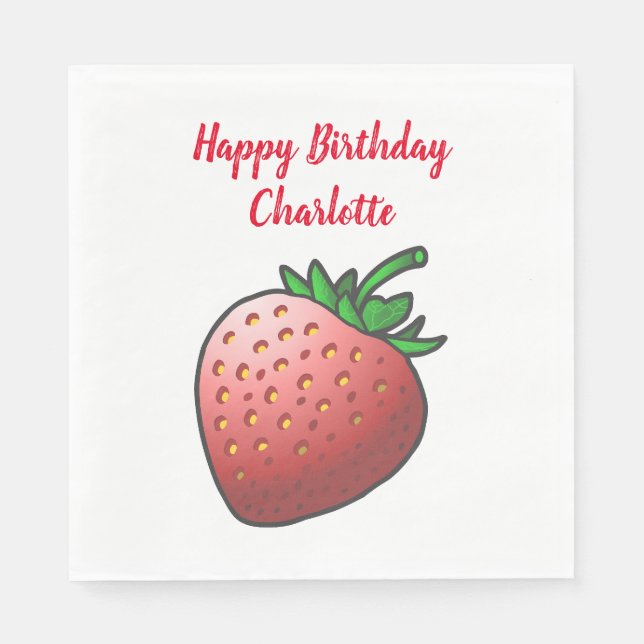 Servilleta De Papel Fresa roja (Anverso)