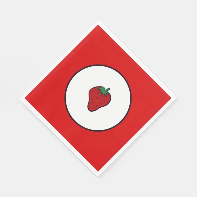 Servilleta De Papel Fresa roja (Esquina)