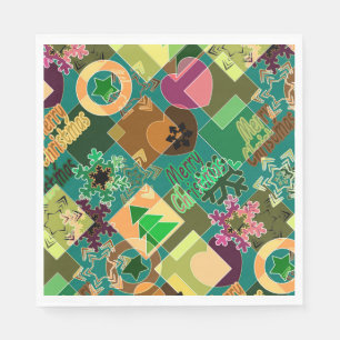 Servilleta De Papel Fresa sin inconvenientes Nochebuena Snowflake colo