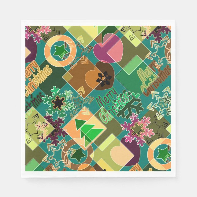 Servilleta De Papel Fresa sin inconvenientes Nochebuena Snowflake colo (Anverso)